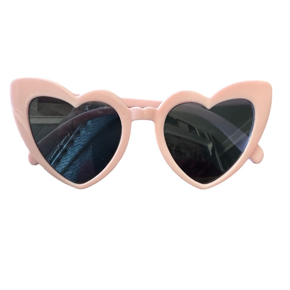NWOT Heart-Shaped Pink Sunglasses